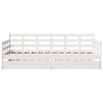 Daybed with Drawers without Mattress White 90x200 cm Solid Wood - Bargainia.com - 