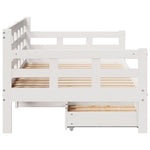 Daybed with Drawers without Mattress White 90x200 cm Solid Wood - Bargainia.com - 