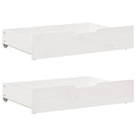 Daybed with Drawers without Mattress White 90x200 cm Solid Wood - Bargainia.com - 