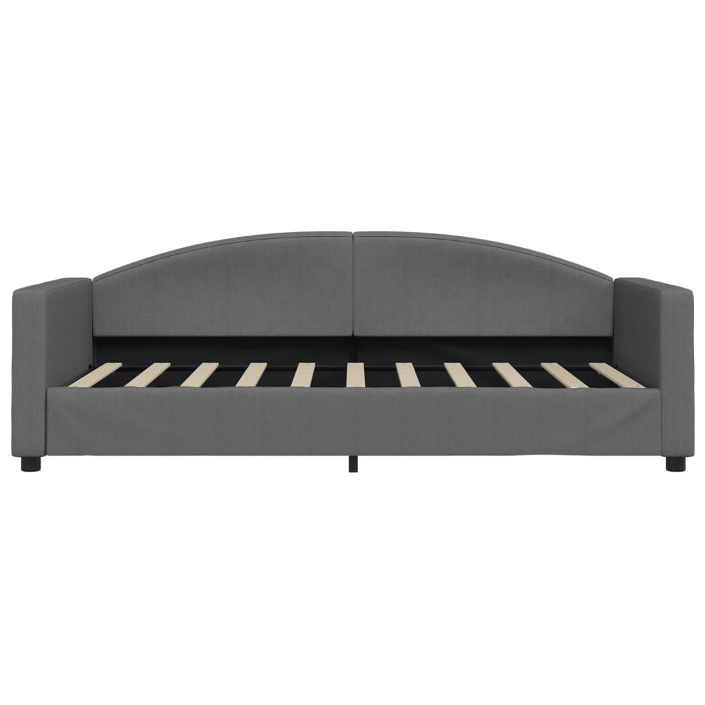 Daybed with Mattress Blue Dark Grey 90x190 cm Fabric - Bargainia.com - 