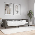 Daybed with Mattress Dark Grey 90x190 cm Fabric - Bargainia.com - 