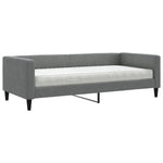 Daybed with Mattress Dark Grey 90x190 cm Fabric - Bargainia.com - 