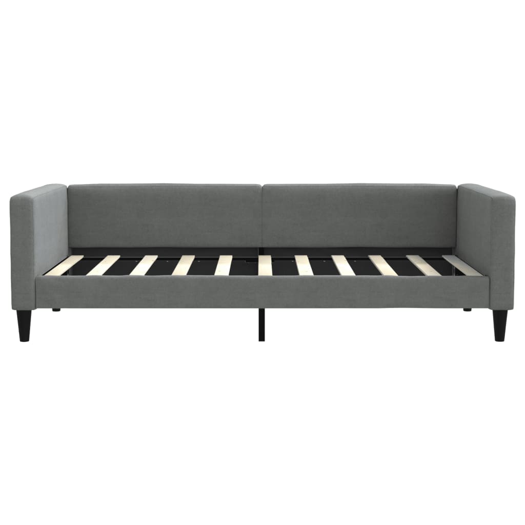 Daybed with Mattress Dark Grey 90x190 cm Fabric - Bargainia.com - 