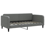 Daybed with Mattress Dark Grey 90x190 cm Fabric - Bargainia.com - 