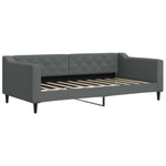 Daybed with Mattress Dark Grey 90x190 cm Fabric - Bargainia.com - 