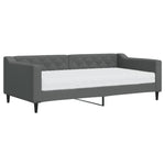 Daybed with Mattress Dark Grey 90x190 cm Fabric - Bargainia.com - 
