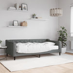 Daybed with Mattress Dark Grey 90x190 cm Fabric - Bargainia.com - 