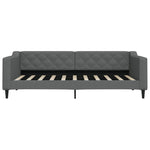Daybed with Mattress Dark Grey 90x190 cm Fabric - Bargainia.com - 