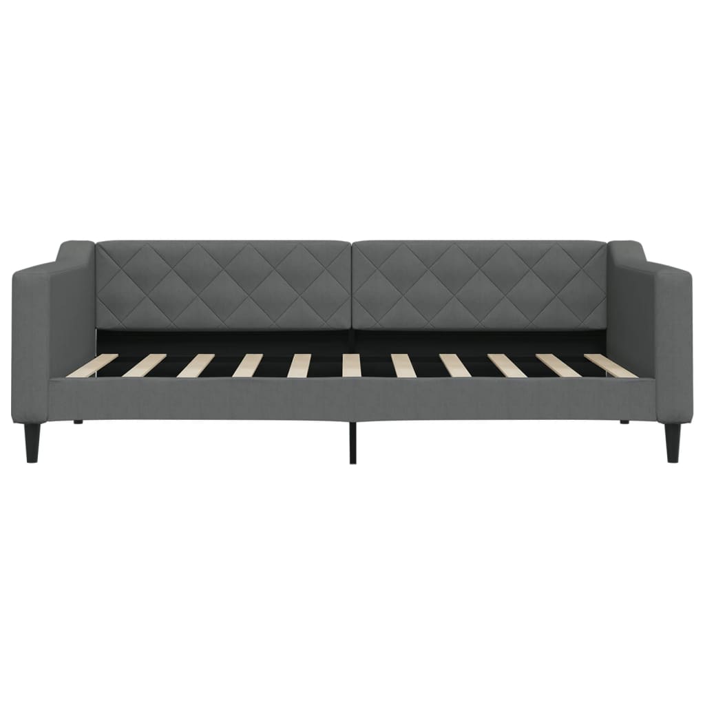 Daybed with Mattress Dark Grey 90x190 cm Fabric - Bargainia.com - 