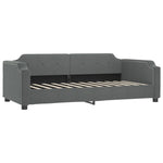 Daybed with Mattress Dark Grey 90x190 cm Fabric - Bargainia.com - 