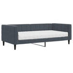Daybed with Mattress Dark Grey 90x190 cm Velvet - Bargainia.com - 