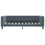 Daybed with Mattress Dark Grey 90x190 cm Velvet - Bargainia.com - 