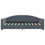 Daybed with Mattress Dark Grey 90x190 cm Velvet - Bargainia.com - 