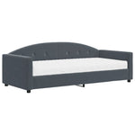 Daybed with Mattress Dark Grey 90x190 cm Velvet - Bargainia.com - 