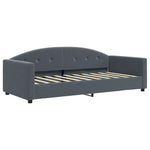 Daybed with Mattress Dark Grey 90x190 cm Velvet - Bargainia.com - 