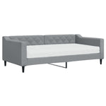Daybed with Mattress Light Grey 90x190 cm Fabric - Bargainia.com - 