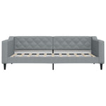 Daybed with Mattress Light Grey 90x190 cm Fabric - Bargainia.com - 