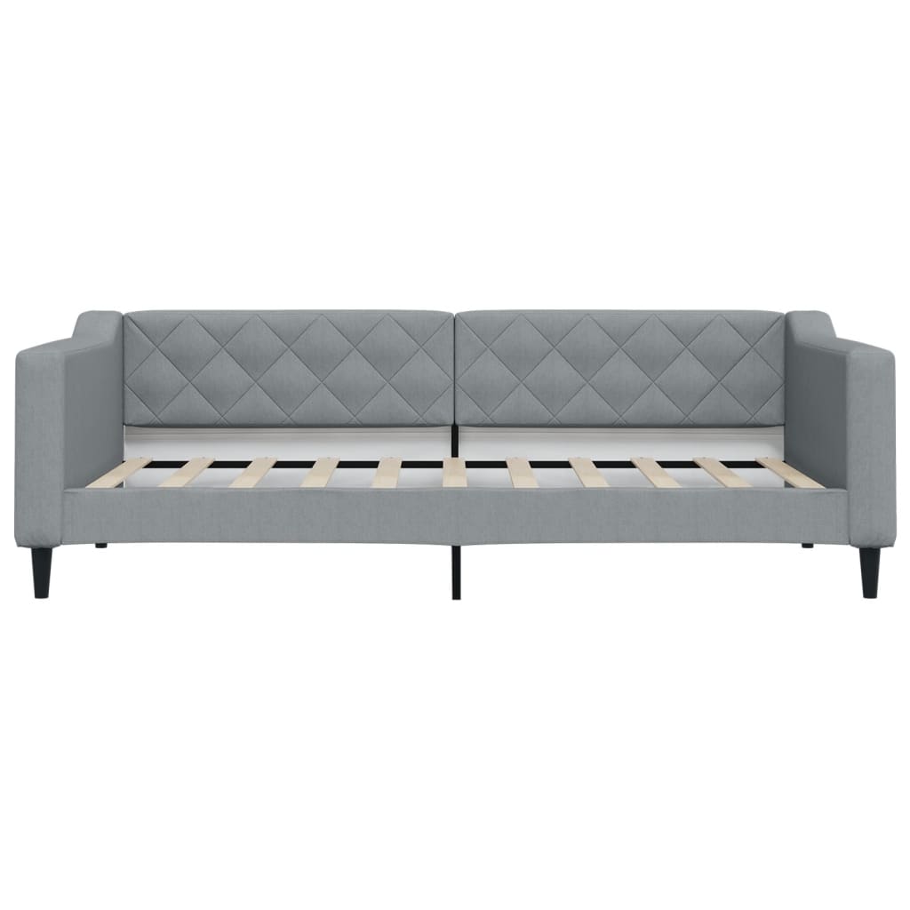 Daybed with Mattress Light Grey 90x190 cm Fabric - Bargainia.com - 