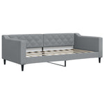 Daybed with Mattress Light Grey 90x190 cm Fabric - Bargainia.com - 