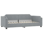 Daybed with Mattress Light Grey 90x190 cm Fabric - Bargainia.com - 