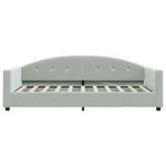 Daybed with Mattress Light Grey 90x190 cm Velvet - Bargainia.com - 