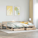 Daybed with Trundle and Drawers without Mattress 80x200 cm - Bargainia.com - 