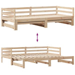Daybed with Trundle and Drawers without Mattress 80x200 cm - Bargainia.com - 