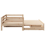 Daybed with Trundle and Drawers without Mattress 80x200 cm - Bargainia.com - 