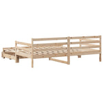Daybed with Trundle and Drawers without Mattress 80x200 cm - Bargainia.com - 