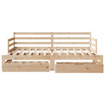 Daybed with Trundle and Drawers without Mattress 80x200 cm - Bargainia.com - 