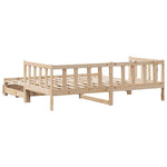 Daybed with Trundle and Drawers without Mattress 80x200 cm - Bargainia.com - 