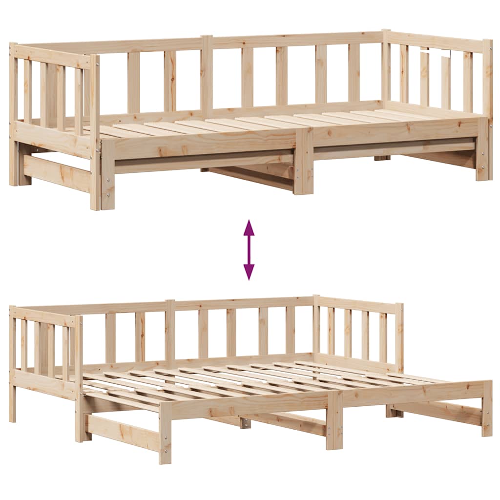 Daybed with Trundle and Drawers without Mattress 80x200 cm - Bargainia.com - 