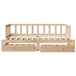 Daybed with Trundle and Drawers without Mattress 80x200 cm - Bargainia.com - 