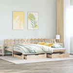 Daybed with Trundle and Drawers without Mattress 80x200 cm - Bargainia.com - 