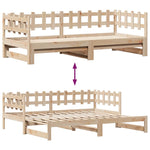 Daybed with Trundle and Drawers without Mattress 80x200 cm - Bargainia.com - 
