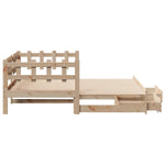 Daybed with Trundle and Drawers without Mattress 80x200 cm - Bargainia.com - 