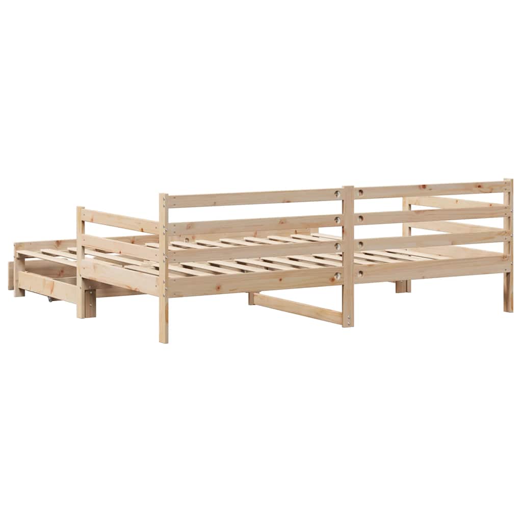 Daybed with Trundle and Drawers without Mattress 90x200 cm - Bargainia.com - 