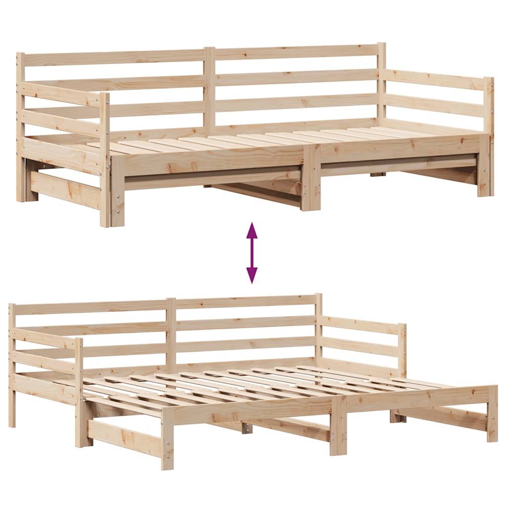 Daybed with Trundle and Drawers without Mattress 90x200 cm - Bargainia.com - 8721102945601 - 3302171