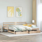 Daybed with Trundle and Drawers without Mattress 90x200 cm - Bargainia.com - 