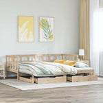 Daybed with Trundle and Drawers without Mattress 90x200 cm - Bargainia.com - 