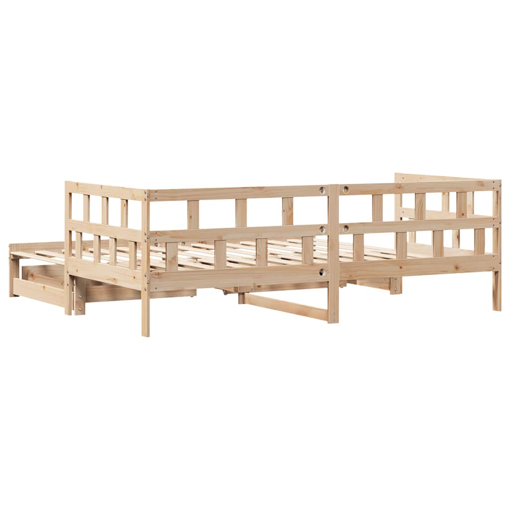 Daybed with Trundle and Drawers without Mattress 90x200 cm - Bargainia.com - 