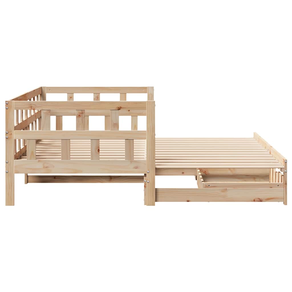 Daybed with Trundle and Drawers without Mattress 90x200 cm - Bargainia.com - 