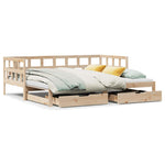 Daybed with Trundle and Drawers without Mattress 90x200 cm - Bargainia.com - 