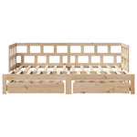 Daybed with Trundle and Drawers without Mattress 90x200 cm - Bargainia.com - 