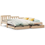 Daybed with Trundle and Drawers without Mattress 90x200 cm - Bargainia.com - 