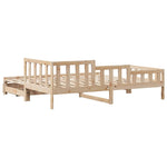 Daybed with Trundle and Drawers without Mattress 90x200 cm - Bargainia.com - 