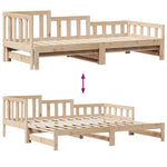Daybed with Trundle and Drawers without Mattress 90x200 cm - Bargainia.com - 