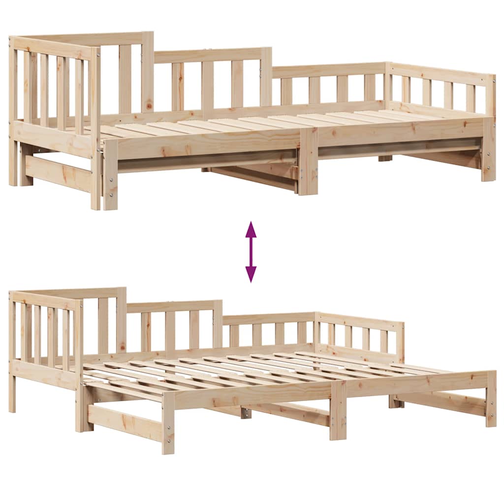 Daybed with Trundle and Drawers without Mattress 90x200 cm - Bargainia.com - 