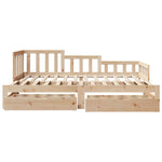 Daybed with Trundle and Drawers without Mattress 90x200 cm - Bargainia.com - 