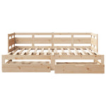 Daybed with Trundle and Drawers without Mattress 90x200 cm - Bargainia.com - 